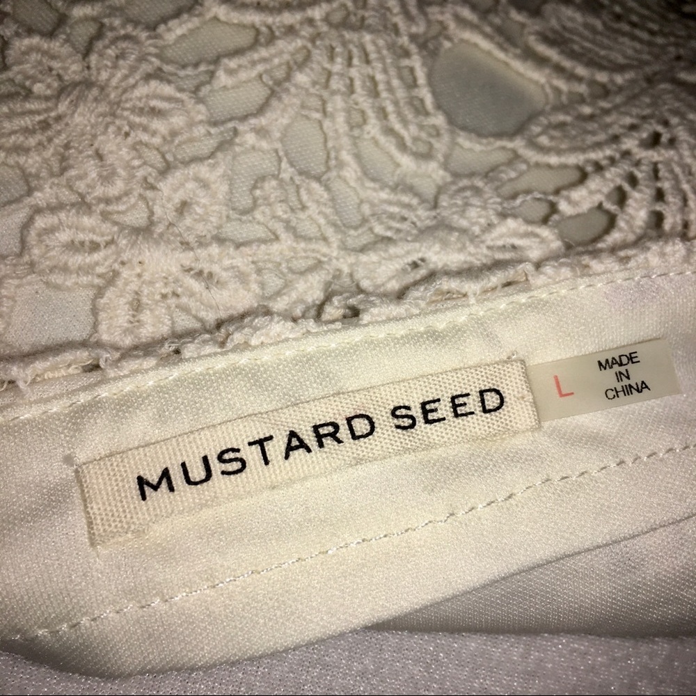 Mustard Seed Ivory Lace/Fringe Skirt - size M - Picture 8 of 8